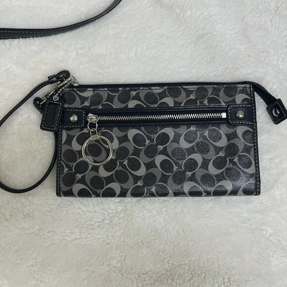 2 for 1!  Coach Chelsea Collection Crossbody w/Matching Wallet Grey/Black F17120 - Picture 7 of 15